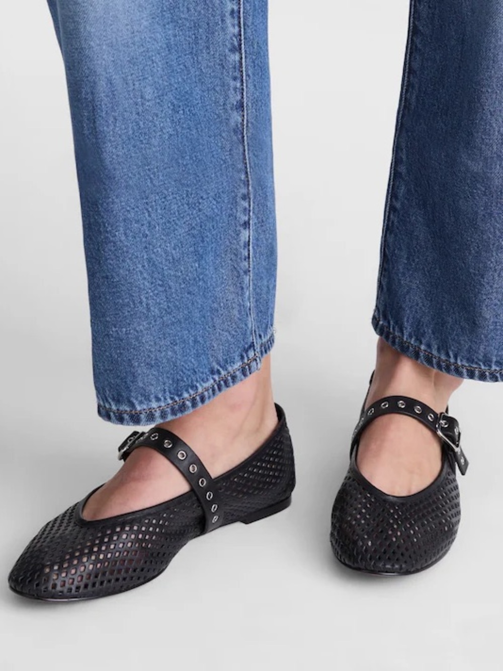 Madewell The Remy Mary Jane Flat in True Black Size 7.5